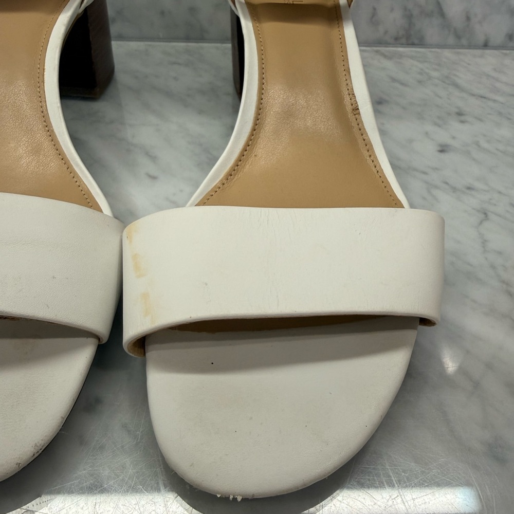 Michael Kors White Block Sandals - Picture 3 of 9